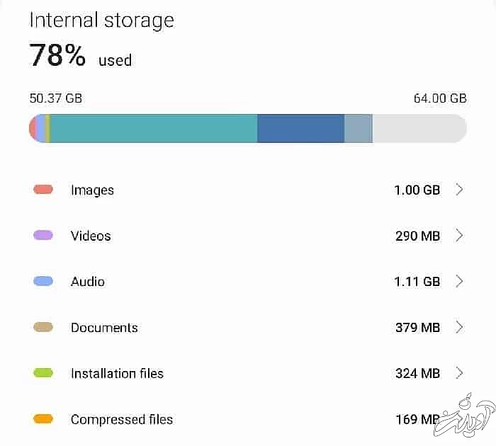 پر شدن حافظه داخلی گوشی از دلایل کند شدن گوشی حافظه داخلی گوشی